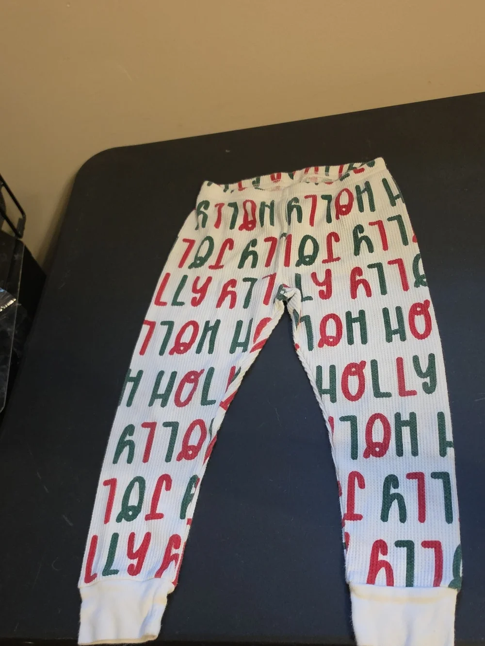 Carters Boys Holly Jolly Waffle Christmas Pjs. In EUC